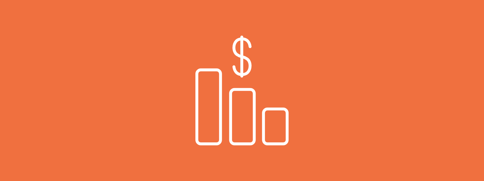 Icon background of financial graph