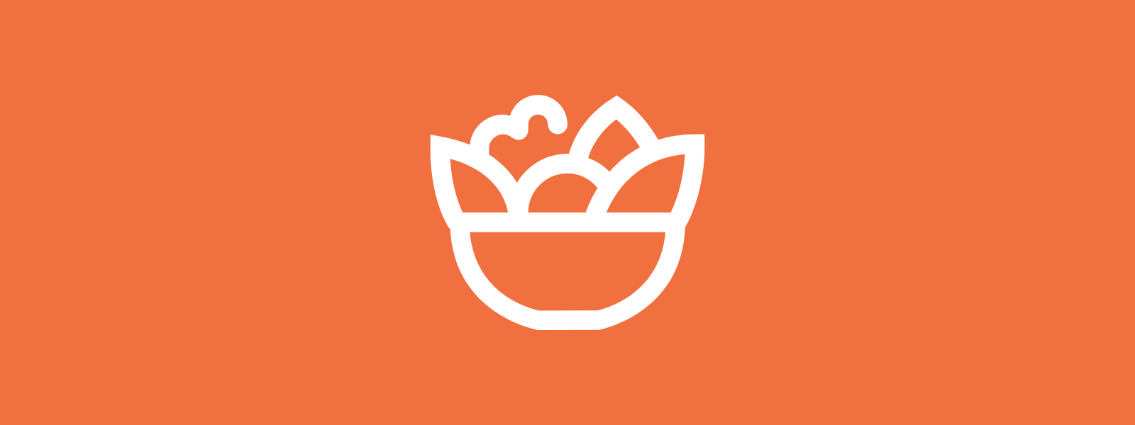 Icon background of produce bowl