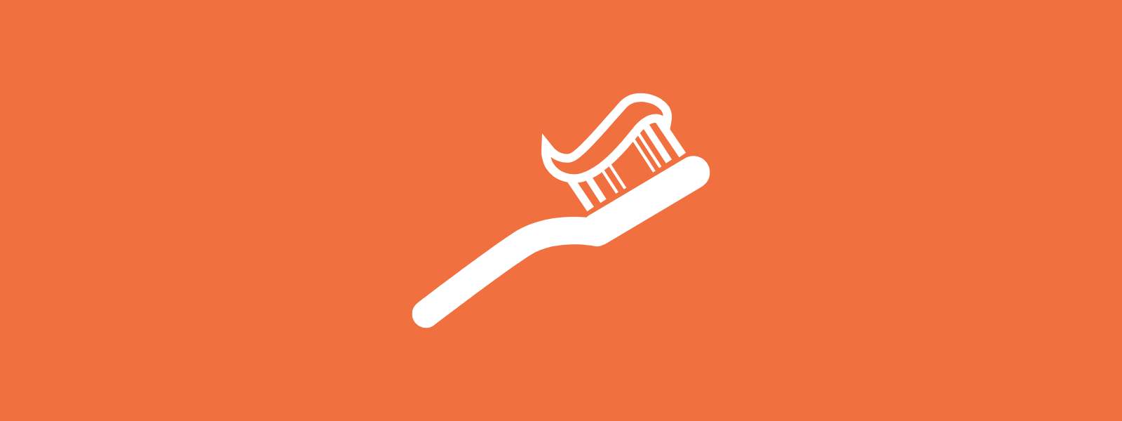 Icon background of toothbrush with toothpaste on it