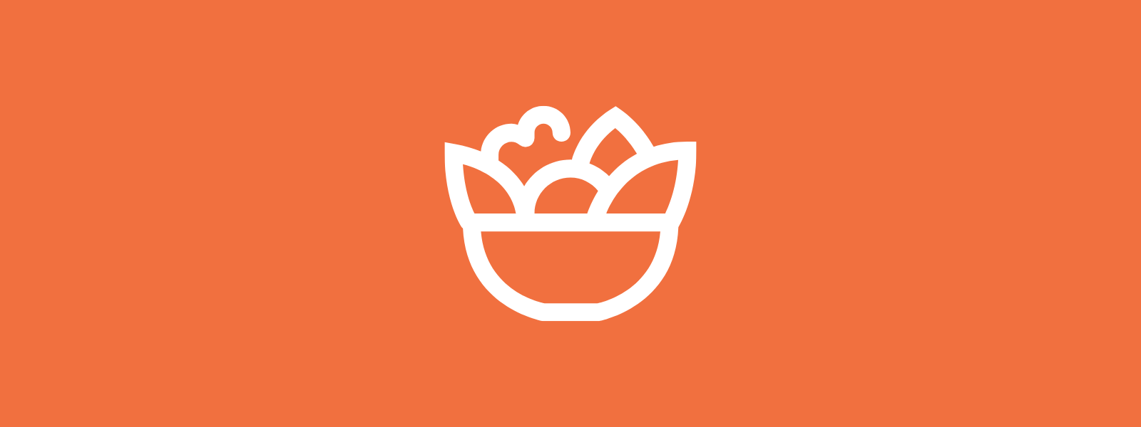 Icon background of a salad bowl